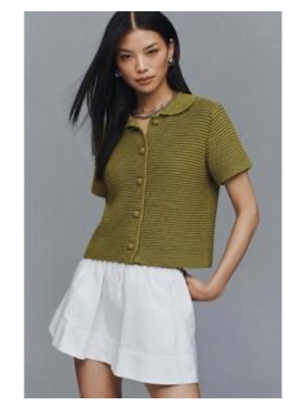 Zara Olive Green Short Sleeve
Cardigan size small